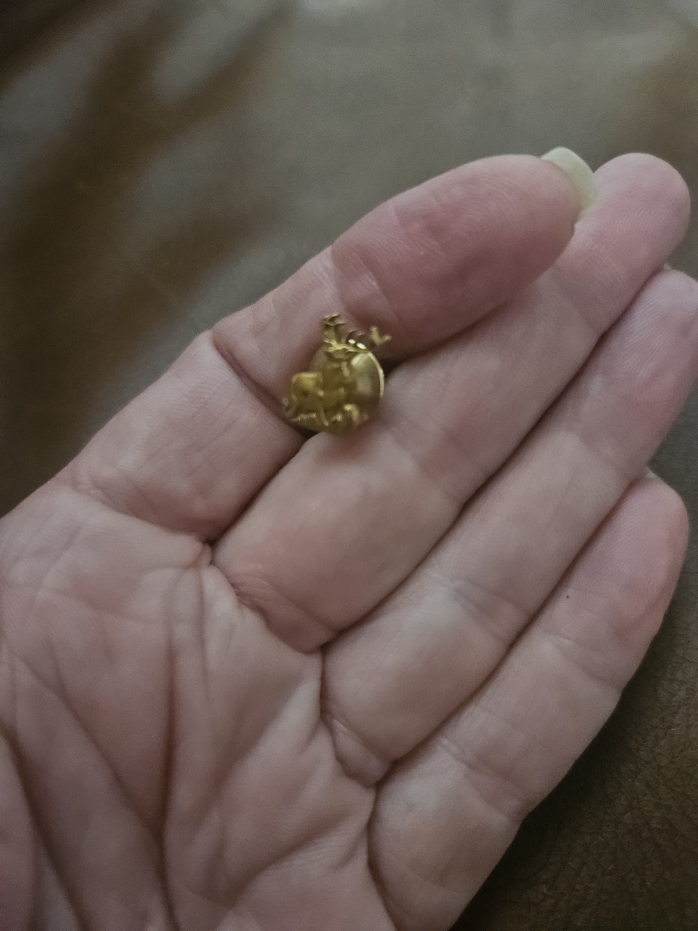 Vintage Brass Elk Tie Pin